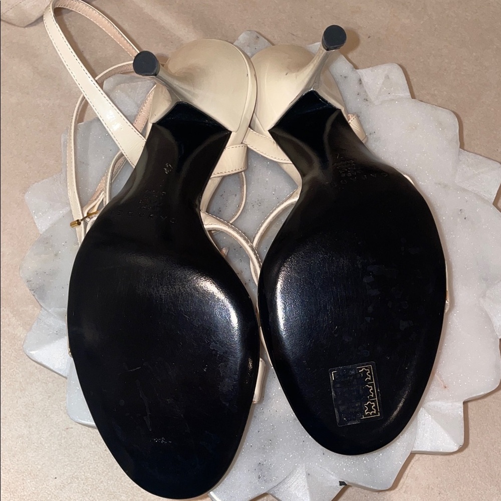 Casadei patent leather Cream Embellished Heels NW - Picture 4 of 13